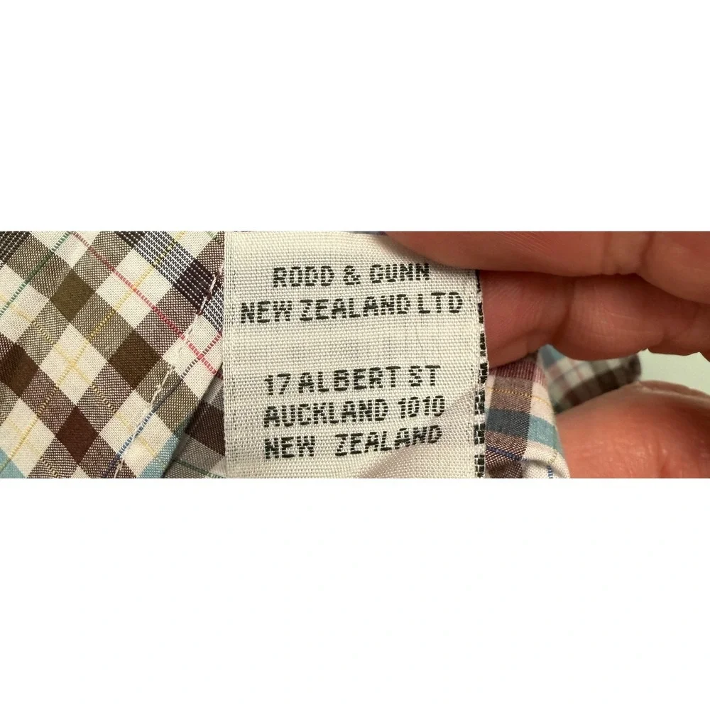 Rodd & Gunn‎ Shirt Men's 2XL Sports Fit Gingham Check Long Sleeve Casual Preppy
